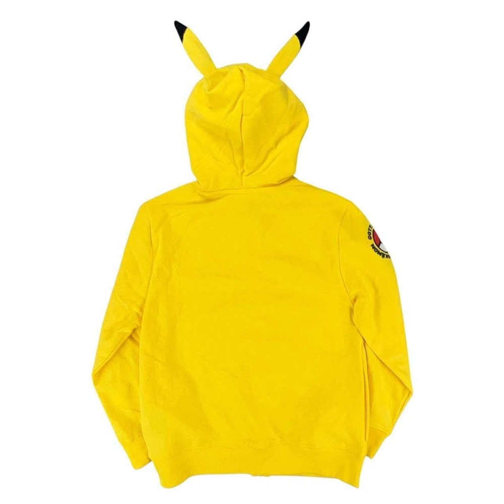 Pokemon YOUTH Pikachu Zip Up Hoodie Jacket Kids Size 2XL 18 with Ears #0025‎ NWT - Picture 2 of 11